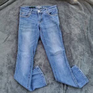 Wrangler Rock 47 Ultra Low Rise Bootcut Medium Wash Womens Jeans Y2k